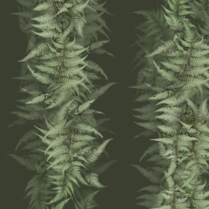 Woven Forest Ferns,  dark green/medium