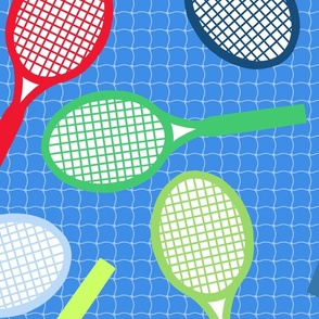 tennis racquet multi color non directional wallpaper scale
