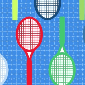tennis racquet multi color wallpaper scale