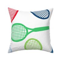 tennis racquet on white non directional wallpaper scale