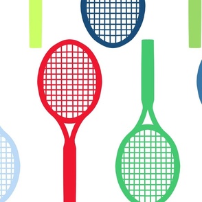 tennis racquet on white wallpaper scale