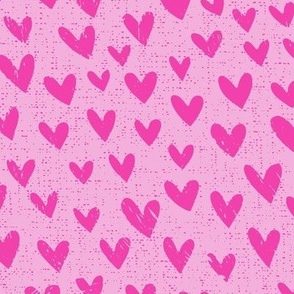 sketchy hearts - light pink