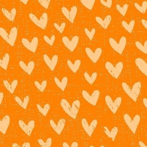 sketchy hearts - Orange