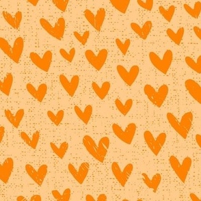 sketchy hearts - Light Orange