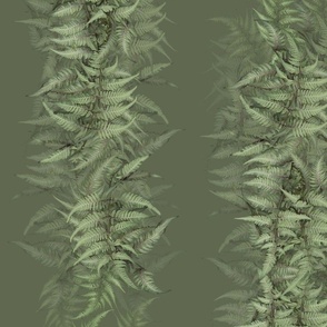 Woven Forest Ferns, medium green/medium