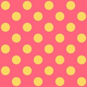 Polka Dots // medium print // Sweet Lemon Dots on Pinkalicious