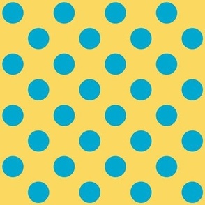 Polka Dots // medium print // Bubblegum Dots on Sweet Lemon