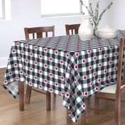 Gingham Heart Jalapeno Red Charcoal 
