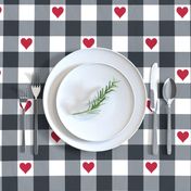 Gingham Heart Jalapeno Red Charcoal 