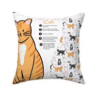 Cut and Sew Orange Cat Patterned Back