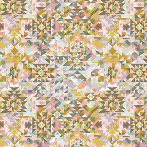 hand drawn geometric aztec checker kilim textures spring garden palette 12" summer autumn spring