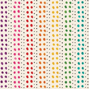 Colorful Dots - Vertical Lines, 24-inch repeat