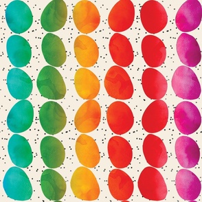 Colorful Dots - Vertical Lines, 24-inch repeat