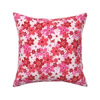 Pink and red all over Floral Medium - 7”