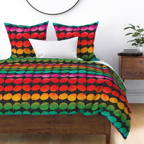 Colorful Dots - Horizontal Lines, 24-inch repeat