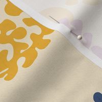 Matisse Inspired Organic Shapes - Seaweed and Sun, 12-inch repeat