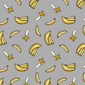 Banana Watercolor - Grey