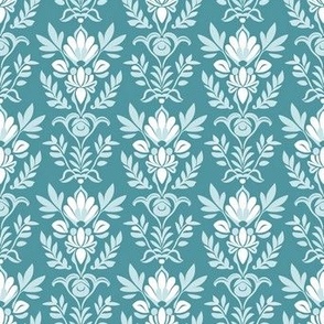 Teal color ornament indian pattern 
