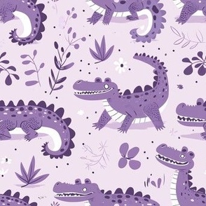 alligator mauve color kids purple and pink