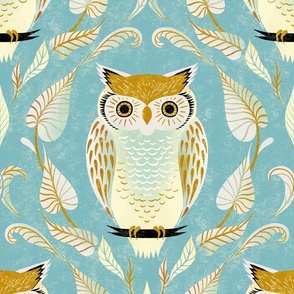 snow owl damask // medium