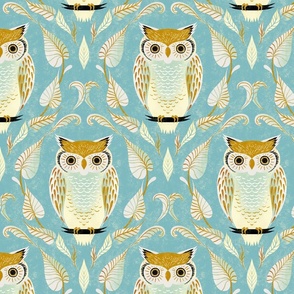 snow owl damask // small