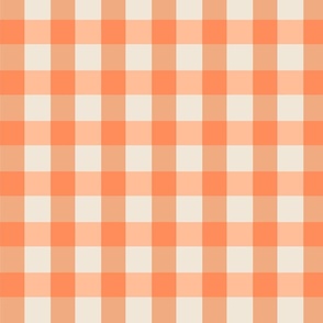 Peach Fuzz Plaid Orange