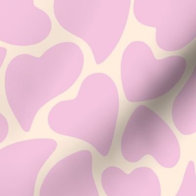 Cute minimal valentine hearts in mauve pink - Large scale