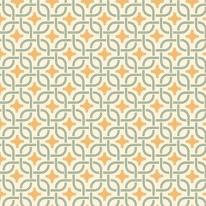 (S)  Intertwined ornaments geometric orange grove Vanilla orange