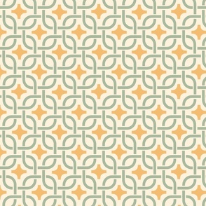 (M)   Intertwined ornaments geometric orange grove Vanilla orange