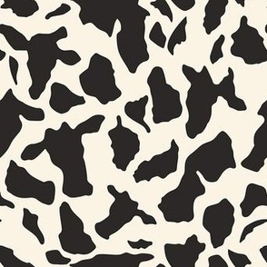 Cow print black and white cow skin pattern
