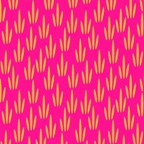 Funky, Retro, Orange and Pink, Tall Grass