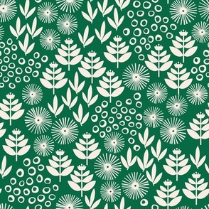Retro Forrest Flora Pattern