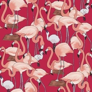Flamingo Nursery- Magenta (Small)