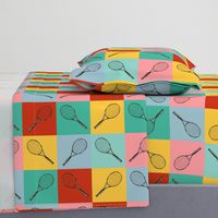 Tennis Sport Racket in Warhol Style