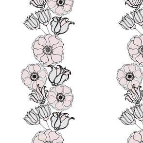 Floral Clusters White Background 12