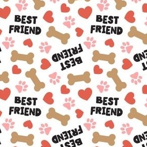 (small scale) Best Friend - Doggy best friend - paws bones and hearts - LAD24