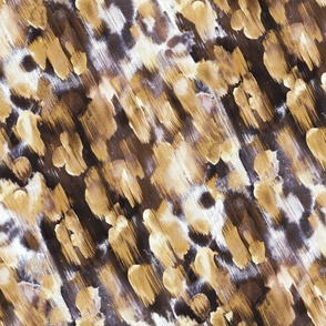 Leopard fur pastel ink handmade beige