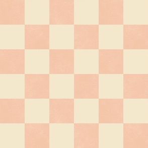 Checker - 3" squares - pink and cream 