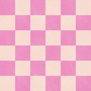 Checker - 3" square - orchid and light pink 