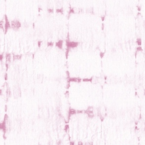 (L) Soft texture of Shibori squares - peony pink and white