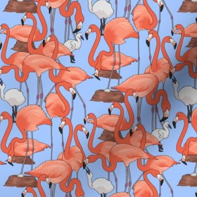 Flamingo Nursery - Blue (Small)