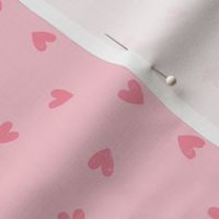 Scattered Textured Hearts in rose pink and ballerina pink