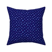 S – Blue Valentines Love Hearts - Navy Ditsy Tossed Blender Pattern