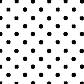 Ink Blot Black Polka Dots