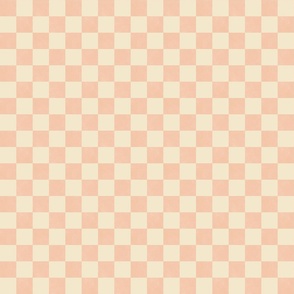 Checker - 1" squares - pink and cream 