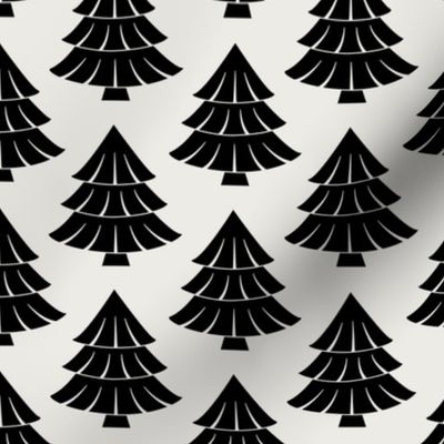 blackforest simple bold trees black and white - Medium