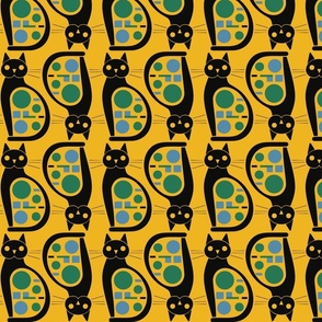 Abstract Cat Pattern