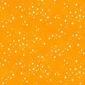Scattered Stars - 12" large - orange and cream 