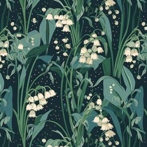 Art Nouveau Lily of the Valley Smaller