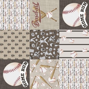 Vintage Browns Baseball Patchwork Rotated